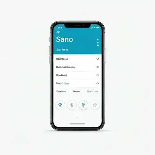 Sano app — gym HUD interface with electric cyan metrics and workout progress trackers